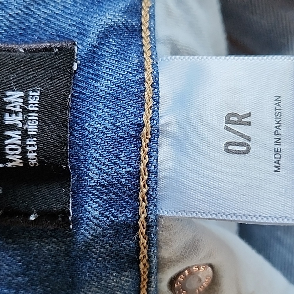 Express Mom Jean Super High Rise Button Fly Size 0 Reg - Picture 5 of 13